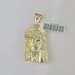 10k Yellow Gold Chain Jesus Head Charm Pendant Set 5mm Miami Cuban Link Necklace