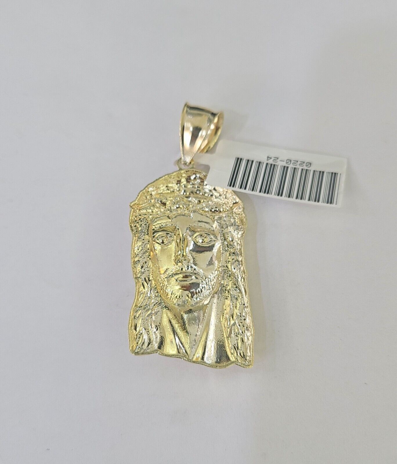 10k Yellow Gold Chain Jesus Head Charm Pendant Set 5mm Miami Cuban Link Necklace