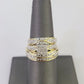 REAL 10k Diamond Ring Ladies Men Trio SET Wedding Engagement Genuine Yellow Gold