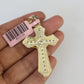 14k Miami Cuban Chain Jesus Cross Charm Pendant 3mm 18"24" inch SET Necklace
