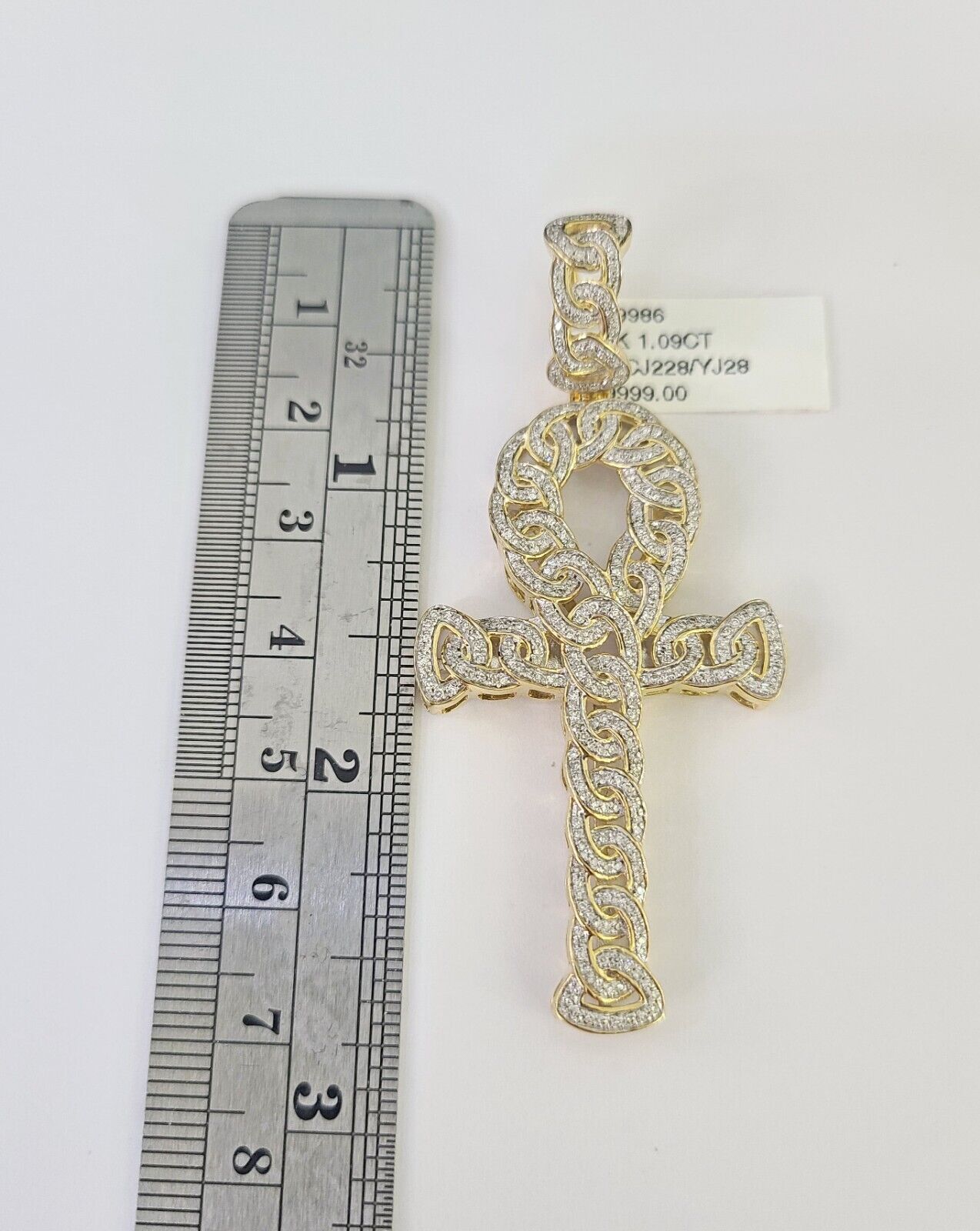 10K Franco Chain Diamond Jesus Cross Pendant Charm Necklace 20"-28" 4mm Gold SET