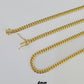 18k Real Solid Miami Cuban Chain Gold 2.5mm 3mm 4mm 24" Inches Genuine Necklace