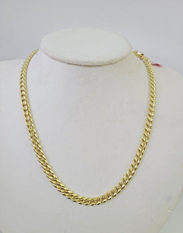 Real 14K Miami Cuban Link Chain Necklace Yellow Gold 20 inch 6mm Hollow END