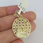 10k Solid Gold Cuban Curb Chain Crown Pendant 2.5mm 18"-26" SET Necklace