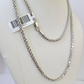 Real 10k Palm Chain White Gold 4mm 22" Necklace Men Women Real Genuine