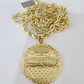 Real 10k Gold Rope Chain Last Supper Nugget Pendant Set 5mm 18"-28"