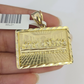 Real 10k Last Supper Pendant Charm Yellow Gold 1.25" Diamond Cut Genuine