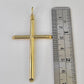 Real 10K Jesus Crucifix Cross Pendant 2.5" Yellow Gold Charm Genuine