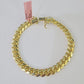 Real 14k Miami Cuban link Bracelet Yellow Gold 8mm 7.5" 8" 8.5" 9" Inch Solid