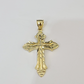 Real 10K Jesus Cross Pendant Yellow Gold Charm Genuine 10kt