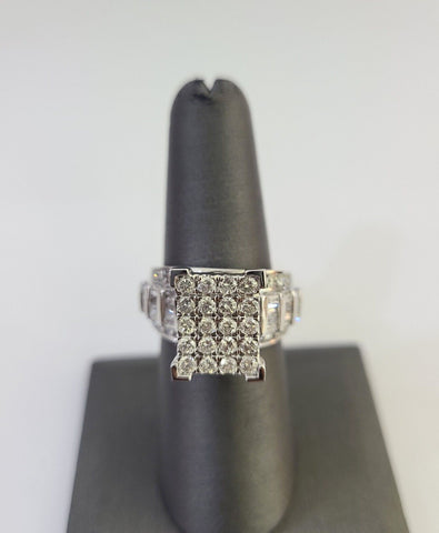 REAL 10k White Gold Diamond Ring Wedding Engagement Ring Genuine Bridal