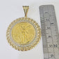 10k Centenario Coin Charm Yellow Gold 50 Pesos 1947 Mexican Coin