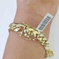 Real 10K Yellow Gold ID Bracelet Miami Cuban Link Solid 12mm 8" 8.5" 9" inches