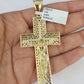 10K Franco Chain Jesus Crucifix Cross Pendant Charm Necklace 20"-28" 4mm Gold