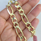 Real 14k Yellow Gold Figaro link Bracelet 8mm 8" Inch Mens Genuine