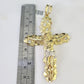 10K Franco Chain Jesus Crucifix Cross Pendant Charm Necklace 20"-28" 4mm Gold