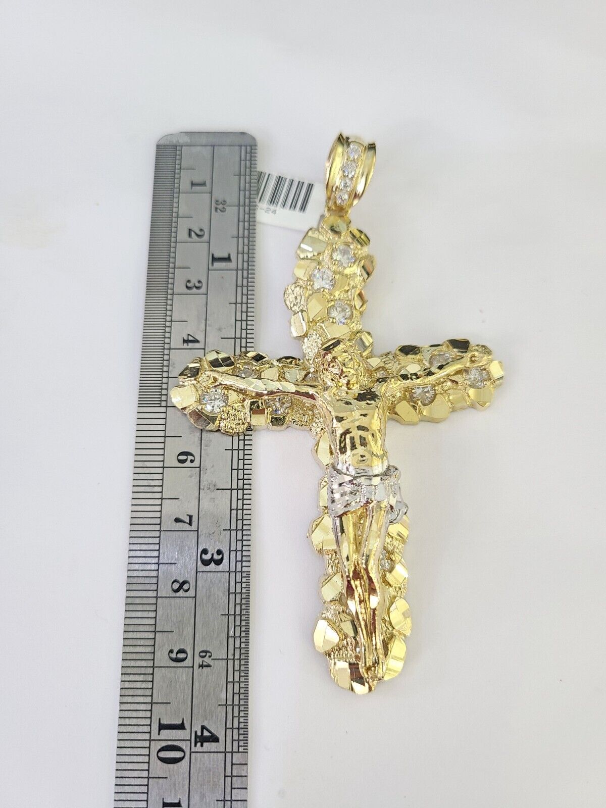 10K Franco Chain Jesus Crucifix Cross Pendant Charm Necklace 20"-28" 4mm Gold