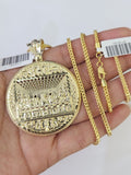 10K Franco Chain Last supper Pendant Charm Necklace 20"-26" 2.5mm Yellow Gold