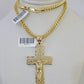 10K Gold Franco Chain Cross Charm Length 18-26 inches 3mm REAL Yellow