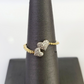 Real 10k Hearts Diamond Ladies Ring Women Casual 10Kt Yellow Gold