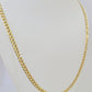 Real 10k Yellow Gold Cuban Curb Link chain 4mm 18-26Inch SOLID Necklace DISCOUNT