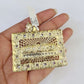 Real 10k Solid Rope Chain Last Supper Charm Set 6mm 20"-30" Inch Necklace Gold