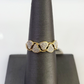 Real 10k Hearts Diamond Ladies Ring Women Casual 10Kt Yellow Gold