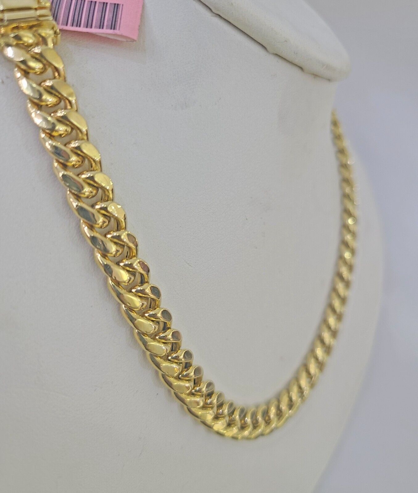 14k 8mm Miami Cuban Link Chain Yellow Gold Necklace 20"-30" Inches Real