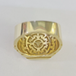 Real 10k Ring Jesus Head Fancy Black Design Yellow Gold Men Casual 10kt
