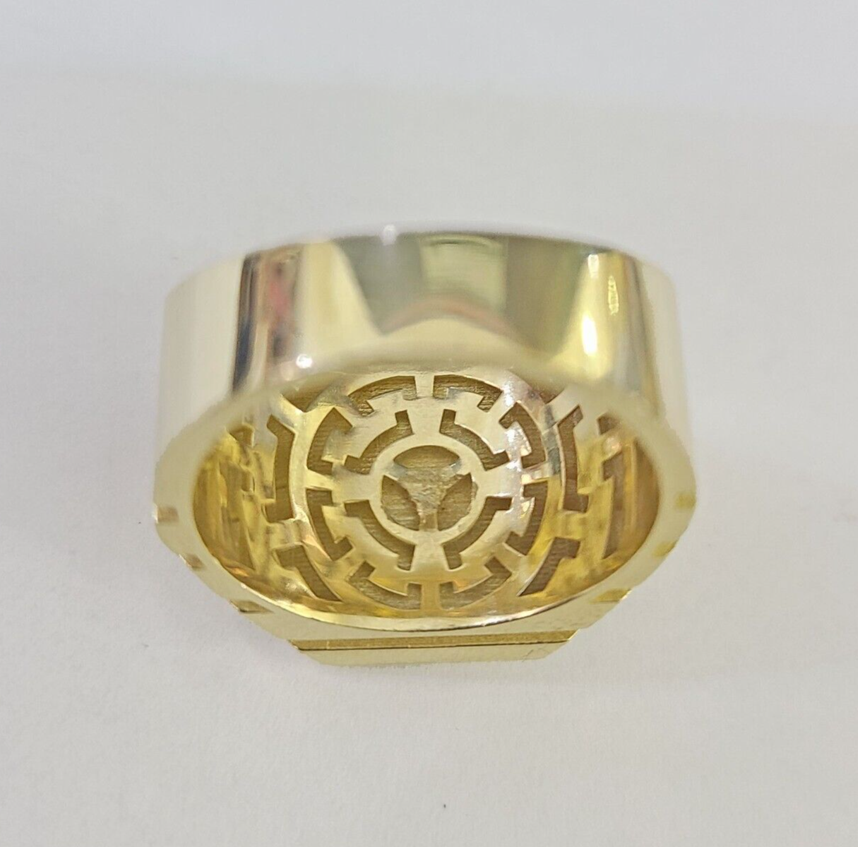 Real 10k Ring Jesus Head Fancy Black Design Yellow Gold Men Casual 10kt
