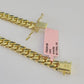 14K Solid Yellow Gold Miami Cuban Bracelet Box Clasp 8.5" Inch 7mm Link
