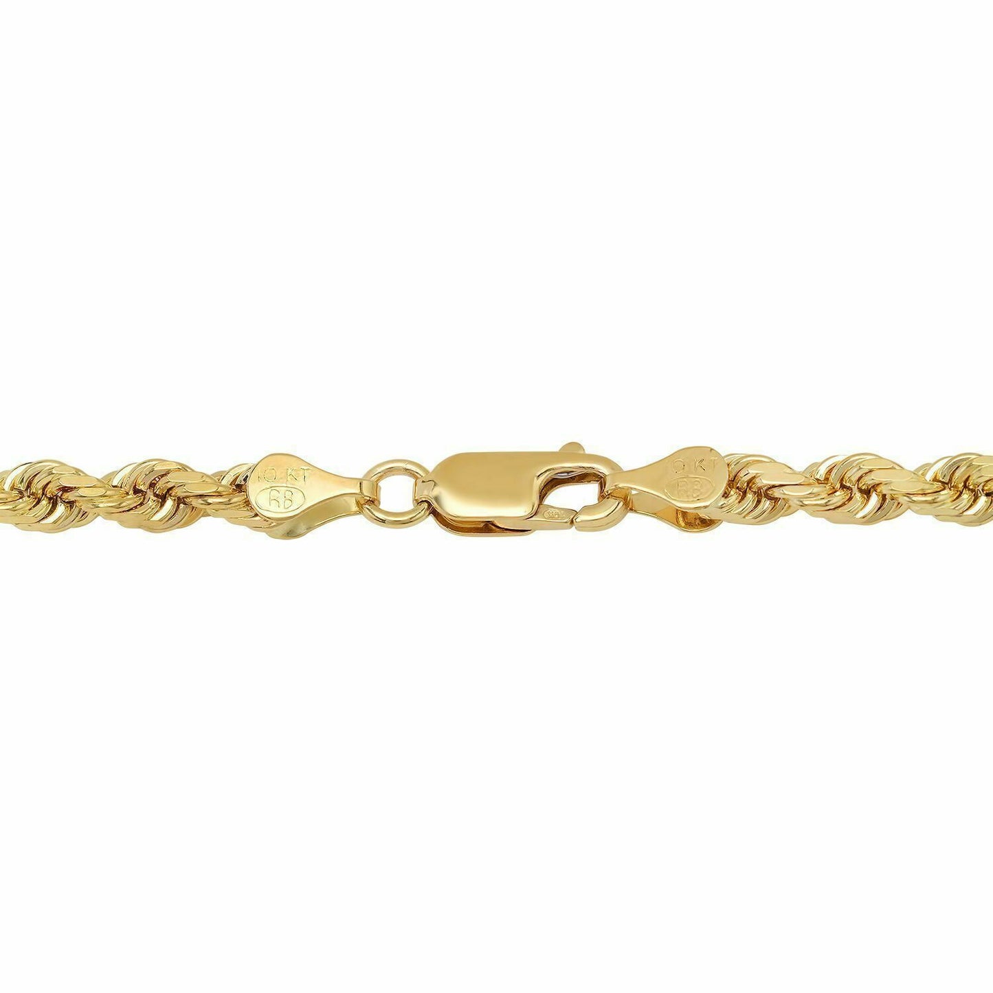 Solid 10k Yellow Gold Rope Chain 1mm-10mm Diamond Cut 16"-30"