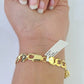 10k Cuban Curb link Bracelet 7" 7.5" 8" 8.5" 9" 8mm Solid Gold  Lobster clasp