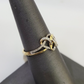 Real 10k Hearts Diamond Ladies Ring Women Casual 10Kt Yellow Gold