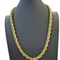 Real 10k Gold Rope Chain Necklace 18"-30" Inch 3mm-10mm Men & Women DISCOUNT