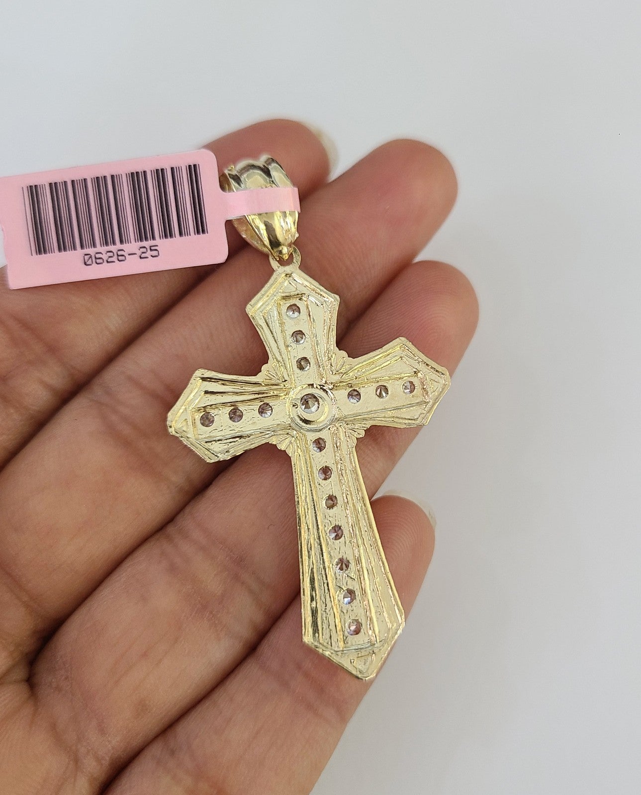 14k Miami Cuban Chain Jesus Cross Charm Pendant 3mm 18"24" inch SET Necklace