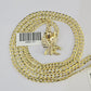 10k Gold Cuban Curb Chain Eagle Charm Solid 4mm 18"-28" SET Necklace Pendant