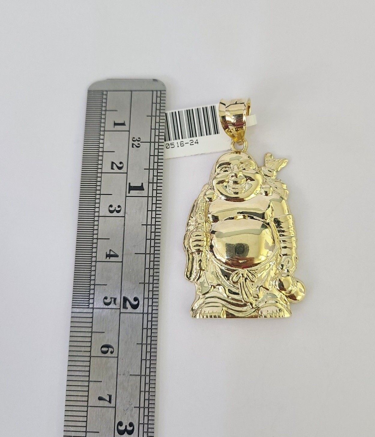 10K Franco Chain Laughing Buddha Pendant Charm Necklace 20"-28" 4mm Gold SET