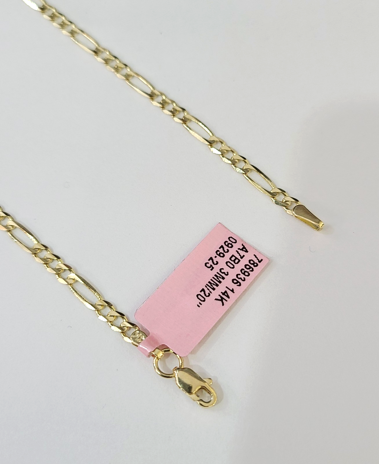 Real 14k Solid Gold Chain Figaro Link Necklace 3mm 18"-28" Men Women 14kt