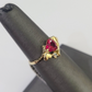 Real 10k Yellow Gold Hearts Ring Wedding Engagement Casual 10Kt Genuine