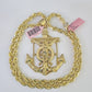 Real 14k Solid Rope Chain Jesus Anchor Charm Set 6mm 18"-30" Necklace Gold