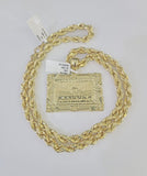 10k Last Supper Pendant Rope Chain 7mm 18"-26" SET Necklace Mens Charm