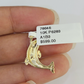 10K Real Dolphin Charm Pendant Yellow Gold 1" Genuine