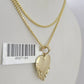 10K Solid Franco Chain Heart Pendant Charm Necklace 16"-24" 1mm Gold Ladies