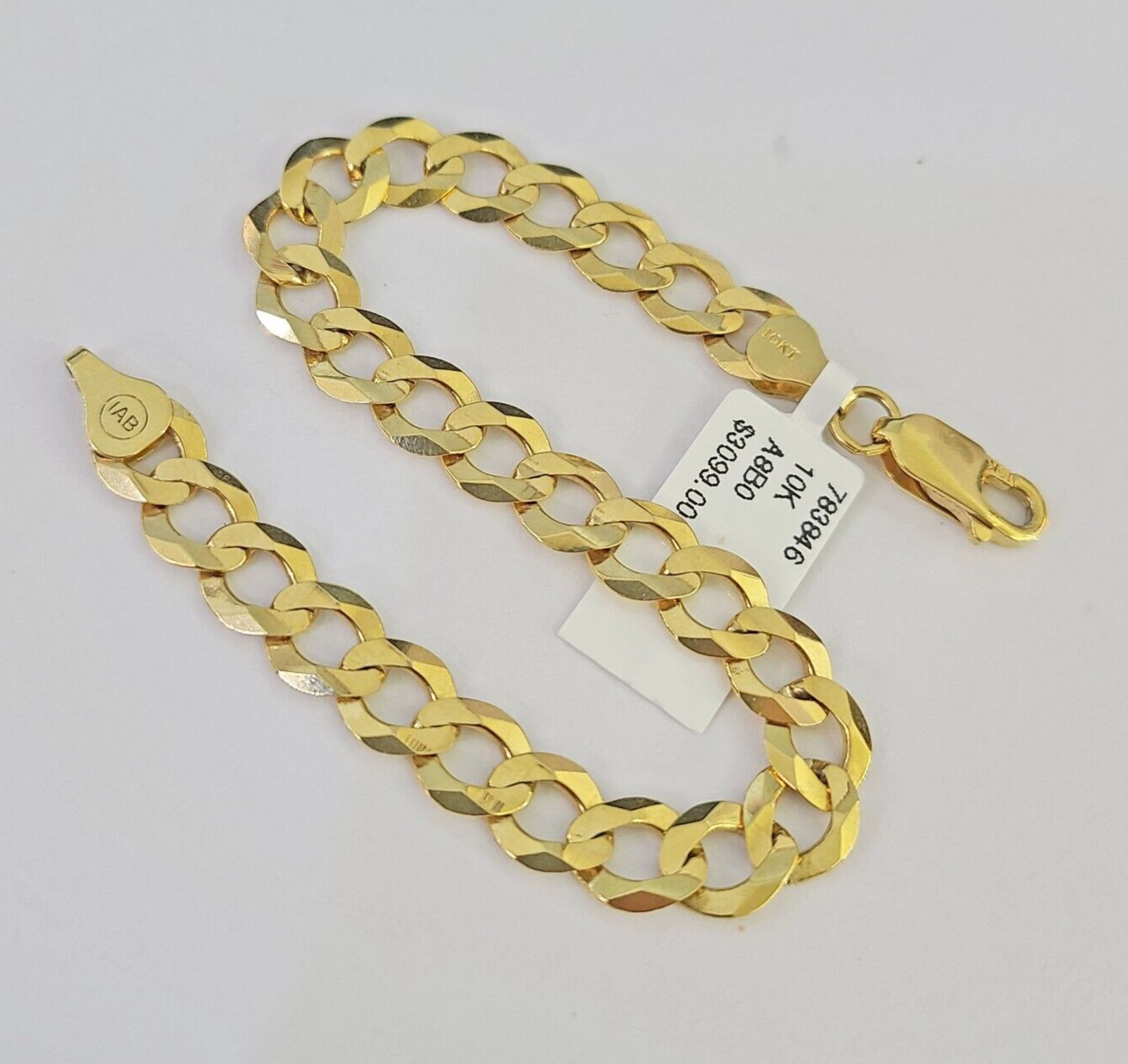 10k Solid Cuban Curb Link Bracelet Gold 7mm 7 Inches Women Real Yellow Gold