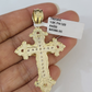 10k Milano Rope Chain Jesus Cross Charm Necklace SET 3mm 18"-26" Pendant