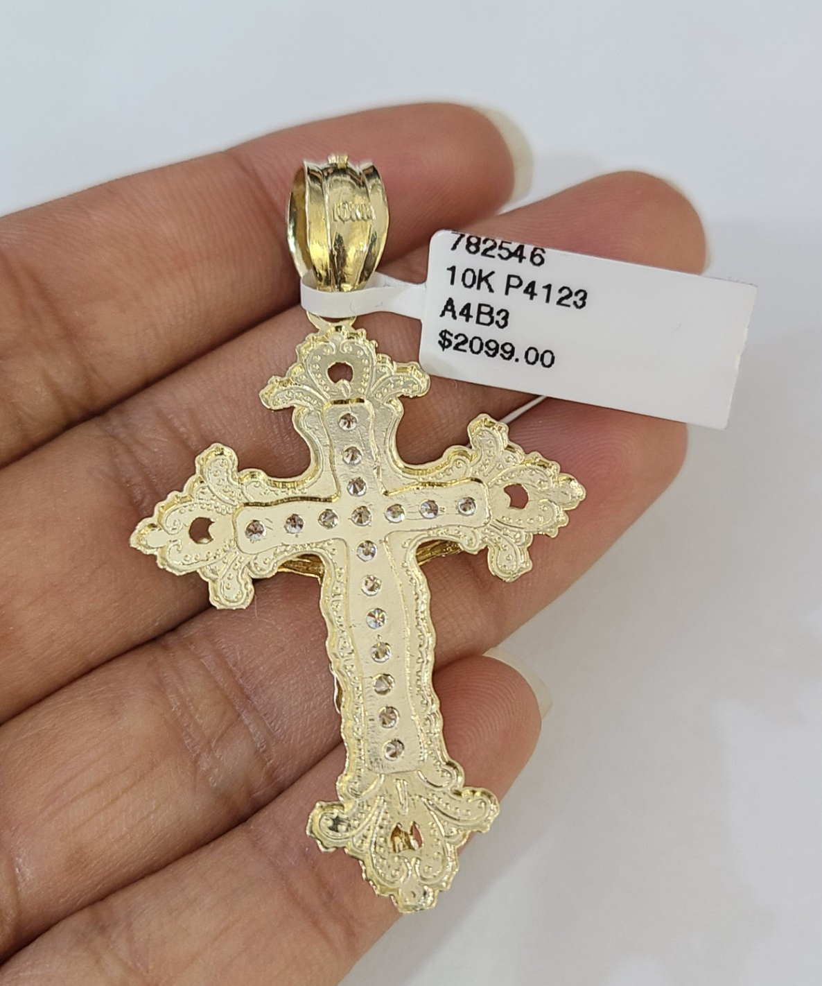 10k Milano Rope Chain Jesus Cross Charm Necklace SET 3mm 18"-26" Pendant