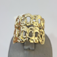 10k Cuban Link Ring Yellow Gold Women Men Real Genuine