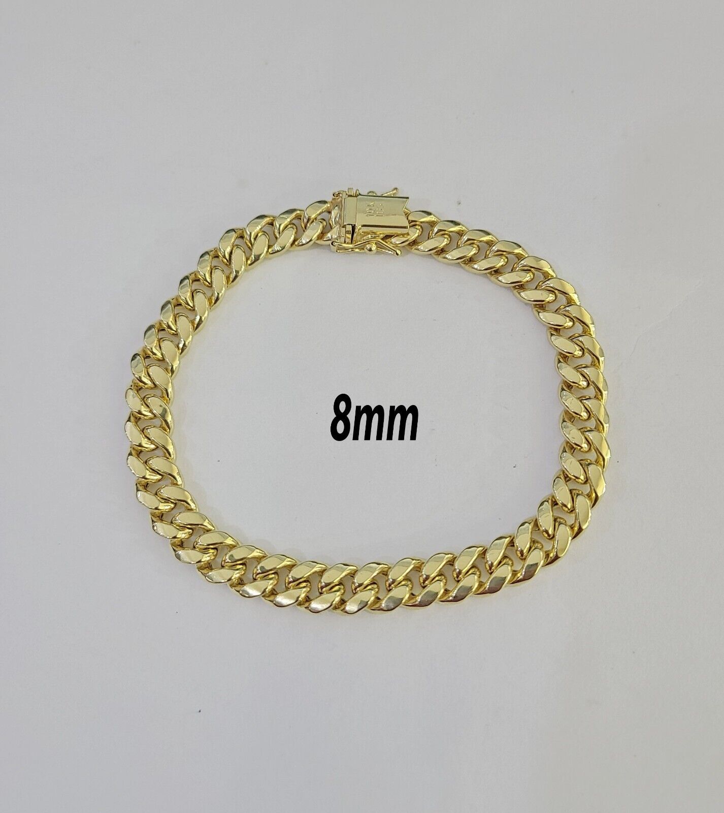 Real 10k Gold Miami Cuban link Bracelet 6mm-9mm 7"-9" 10kt Yellow Gold
