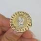 Real 10k Ring Eagle Fancy Design Yellow Gold Men Casual 10kt